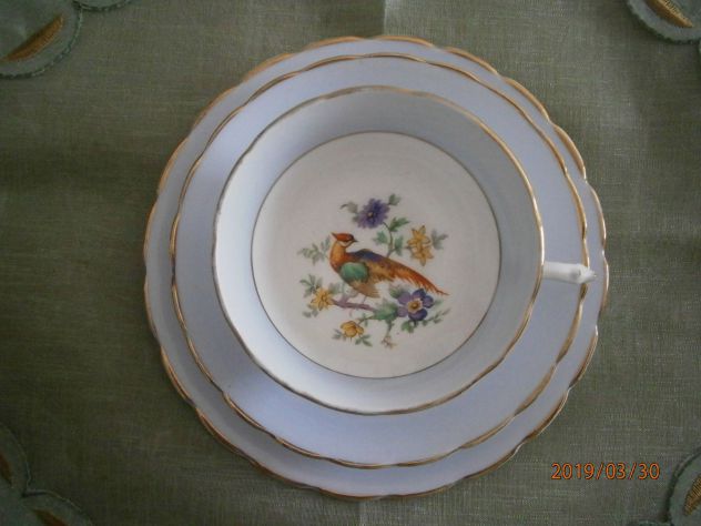 Trio da the' del 1930'-1943', in fine porcellana inglese - Made in England - Foto 3