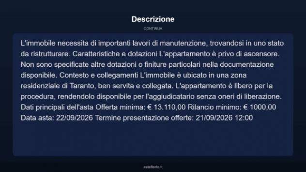 Immobile in asta di 88 m² in vendita a Taranto - Foto 4