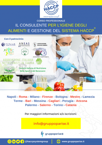 CORSO CONSULENTE HACCP