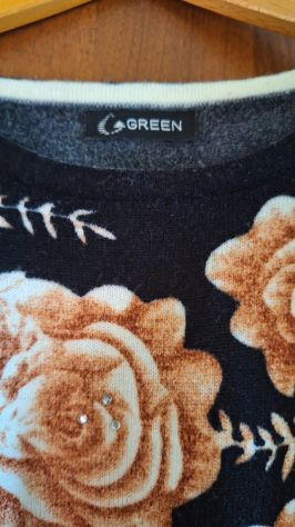 MAGLIONE DONNA FLOREALE CON BRILLANTINI TG. L/XL - Foto 3