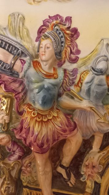Coppia piatti in ceramica Capodimonte anni '70 - Foto 5