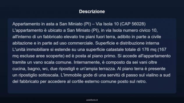 Immobile in asta di 176 m² con più di 5 locali in vendita a San Miniato - Foto 4