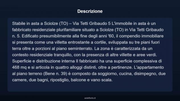 Immobile in asta di 468 m², box auto in vendita a Sciolze - Foto 4