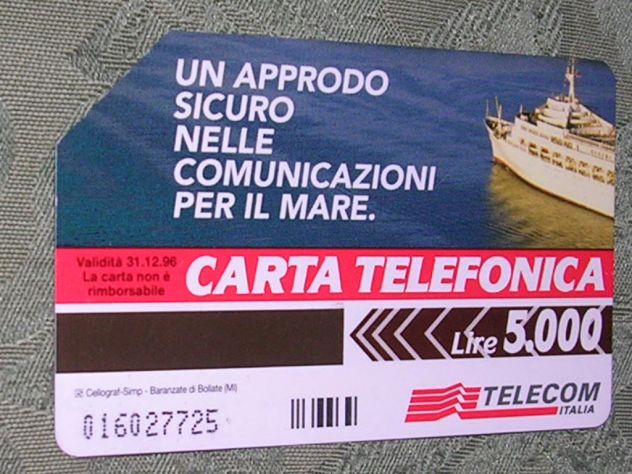 SCHEDA TELEFONICA ITALIA 33U