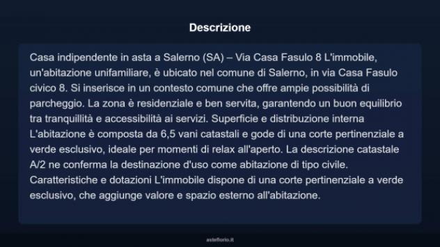Immobile in asta di 90 m² con più di 5 locali in vendita a Salerno - Foto 3