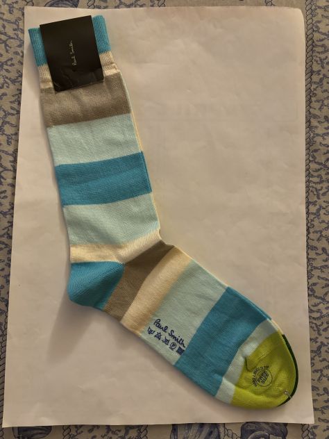 CALZE NUOVE CON CARTELLINO DA UOMO LEGGERE FIRMATE ORIGINALI PAUL SMITH,MADE IN - Foto 6