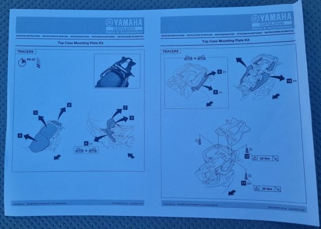 Piastra porta bauletto originale Yamaha - Foto 5