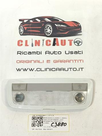 PLAFONIERA MERCEDES Classe C Berlina W204 A2048204901 651911 (07)