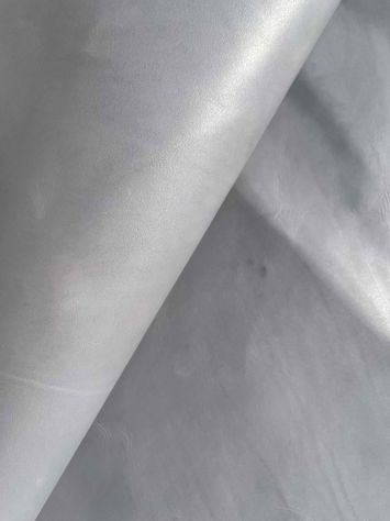 Pelle di vitello crust grigio perla per Artigianato - Foto 7
