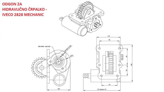 -AZIONAMENTO PER LA POMPA IDRAULICA - IVECO - Foto 2
