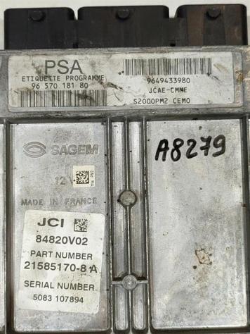 CENTRALINA MOTORE CITROEN C3 2° Serie 9657018180 21585170-8A TU3A benzina 1360 (0510) - Foto 2