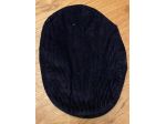 Cappello modello coppola in velluto nero coste piccole misura 58