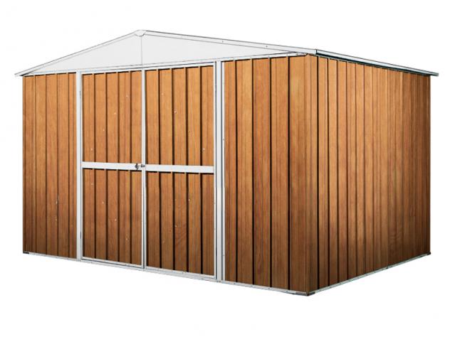 Box in Acciaio Zincato Casetta da Giardino in Lamiera 3.60 x 1.75 m x h2.12 m - 110 KG – 6.30 metri quadri - LEGNO - Foto 2