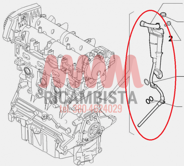55217821 Alfa Fiat valvola separatore vapori olio - Foto 2