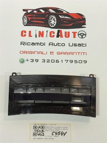 COMANDI CLIMA MERCEDES Classe E S. Wagon W212 A2129002814 651924 (09)