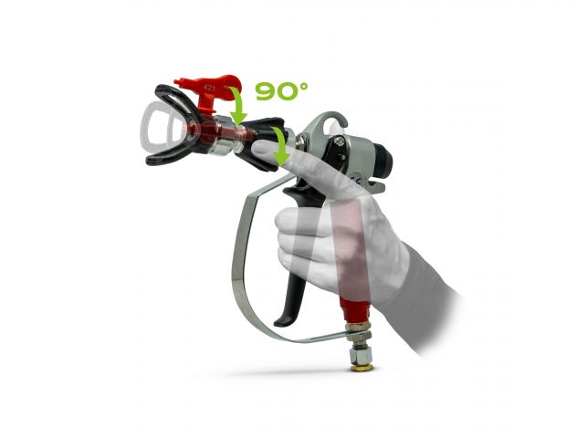 Revolver Airless TECNOVER mod. R500E, ruota il ventaglio di 90° con un dito!