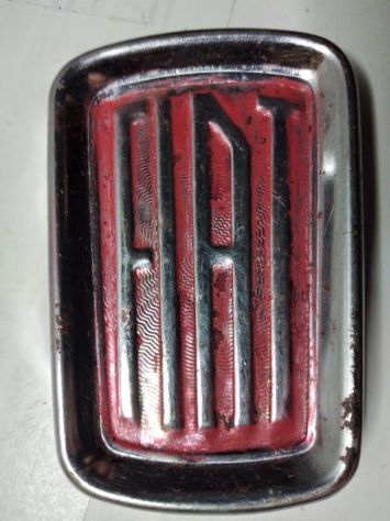 VECCHIO LOGO FIAT IN METALLO ANNI 50 PER COFANO ANTERIORE - Foto 3