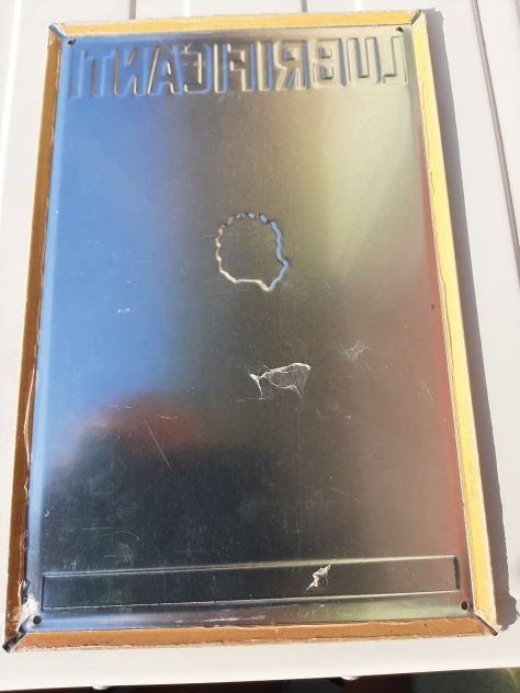 INSEGNA LUBRIFICANTI SHELL TARGA IN RILIEVO - Foto 6