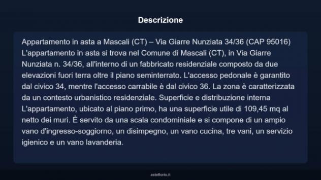 Immobile in asta di 109 m² con più di 5 locali in vendita a Mascali - Foto 5