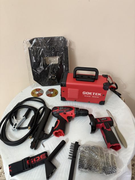 Kit 3 in 1 Saldatrice trapano e smerigliatrice goetek - Foto 3