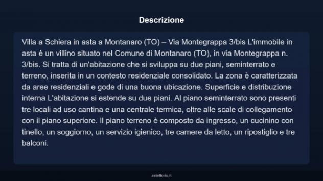 Immobile in asta di 105 m² con più di 5 locali e box auto in vendita a Montanaro - Foto 4
