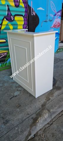Bancone centro estetico reception doppia cornice bianco con spedizione - Foto 3