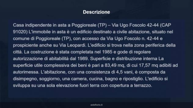 Immobile in asta di 83 m², box auto in vendita a Poggioreale - Foto 9