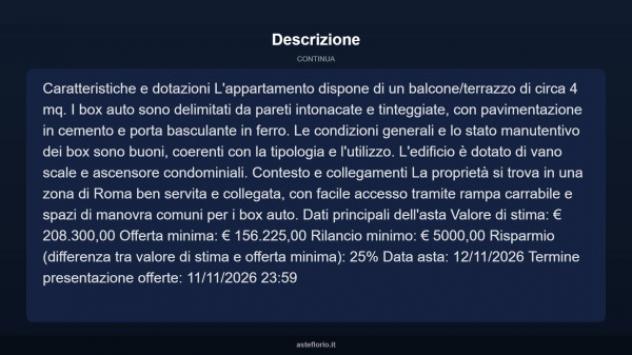 Immobile in asta di 61 m², box auto doppio in vendita a Roma - Foto 5