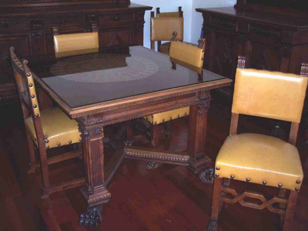 sala da pranzo noce massello