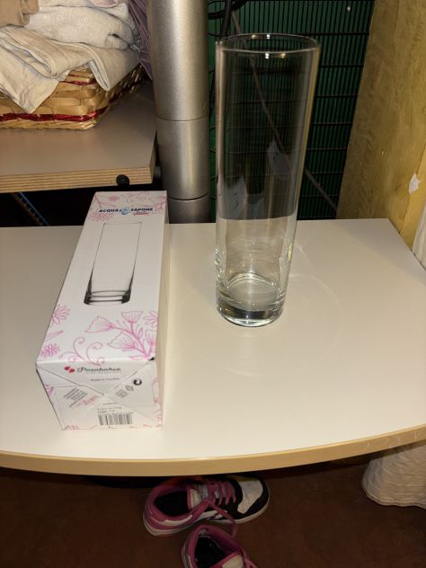 VASO PER FIORI NUOVO CONFEZIONATO IN VETRO TRASPARENTE MARCA PASABAHCE BY ACQUA - Foto 4