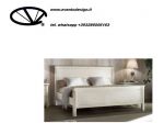 LETTO MATRIMONIALE  per agriturismo, appartamento arredo casa, Bianco provenzale