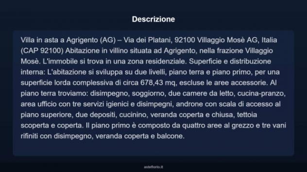 Immobile in asta di 678 m², box auto in vendita a Agrigento - Foto 3