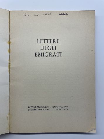 Lettere degli emigranti (dalle nazioni europee) - Foto 2