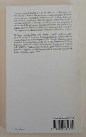 I ventitre giorni della città di Alba di Beppe Fenoglio Ed.Einaudi, 1989 - Foto 5