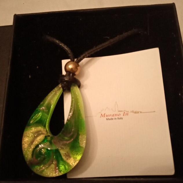 Pendente Murano Glass Murrina in vetro e oro