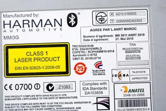 4G0035666F CENTRALINA MULTIMEDIALE SISTEMA DI NAVIGAZIONE SATELLITARE AUDI A6 C7 SW 2.0 D 130KW AUT 5P (2012) RICAMBIO USATO - Foto 2