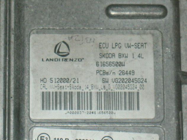 61656500W ECU skoda bxw 1.4 lpg gpl 61656500w sw:vg202045g24 - Foto 2