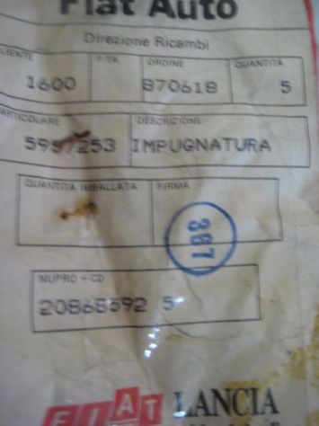 IMPUGNATURA LEVA MARCE FIAT UNO 5957253 - Foto 2