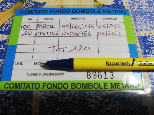 Bombole impianto metano