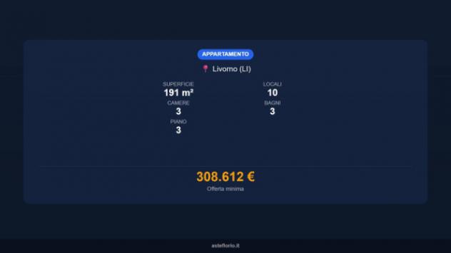 Immobile in asta di 191 m² con più di 5 locali e box auto doppio in vendita a Livorno - Foto 16