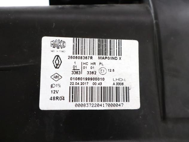 260608367R FARO FANALE ANTERIORE SINISTRO RENAULT NEW CLIO 1.2 B 54KW 5M 5P (2018) RICAMBIO USATO - Foto 5