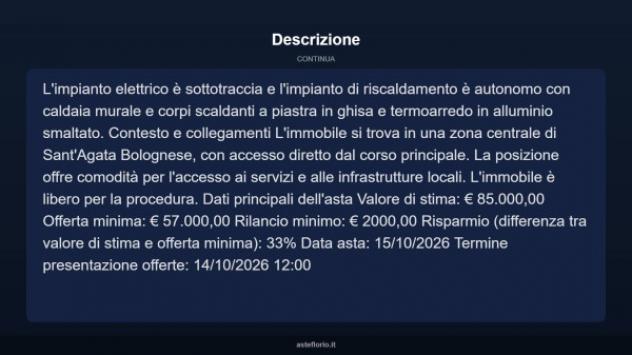 Immobile in asta di 86 m², box auto in vendita a Sant'Agata Bolognese - Foto 14