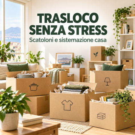 Imballaggio e sistemazione dopo trasloco