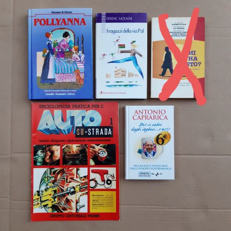 Dieci libri e un fascicolo a €2 cadauno