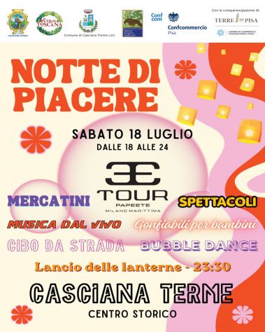 18/07 :NOTTE DI PIACERE CASCIANA TERME