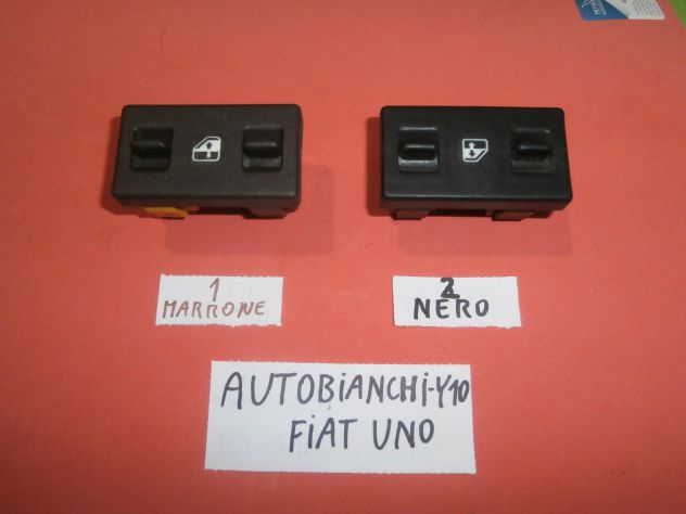 Interruttori pulsanti alza vetro Fiat uno Autobianchi y10 NERI MARRONI "NUOVI"