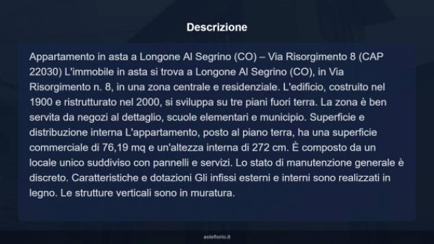Immobile in asta di 76 m² in vendita a Longone al Segrino - Foto 10