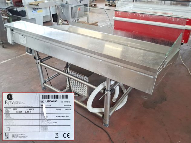 banco refrigerato inox per pescherie usato - Foto 2