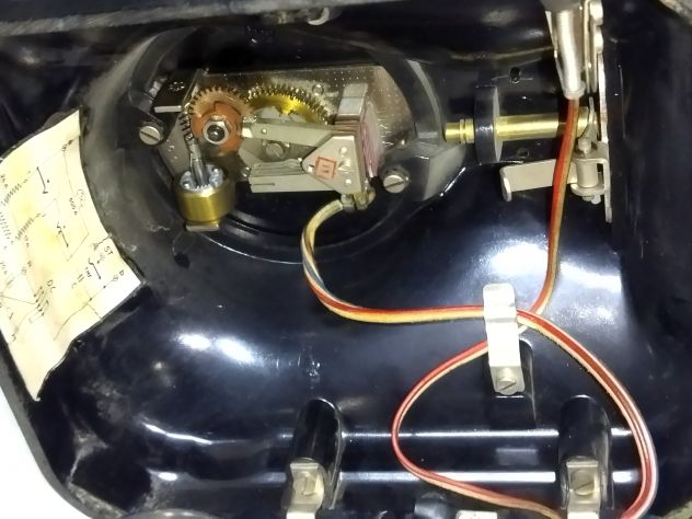 antico telefono a muro in bakilite nera CON RARE SPINA PRESA COEVE - Foto 6