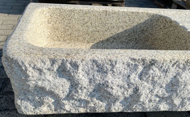 Lavello lavandino per cucina in pietra granito beige 100x45cm - Foto 3